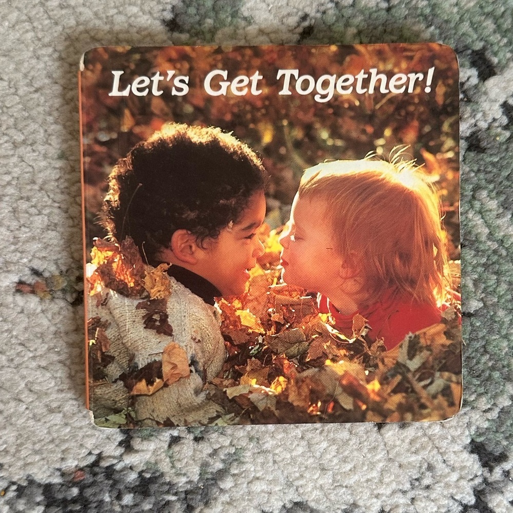 Vintage 1992 Let's Get Together! Children's Baby Toddler Board Book